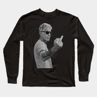 Anthony Bourdain Legend Middle Finger Style Long Sleeve T-Shirt